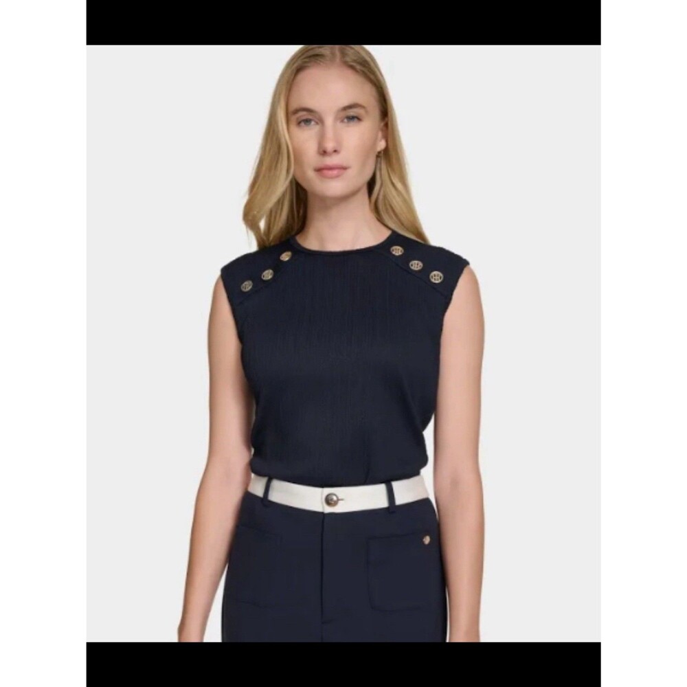 Tommy Hilfiger Women’s Navy Blue Top /Size Small